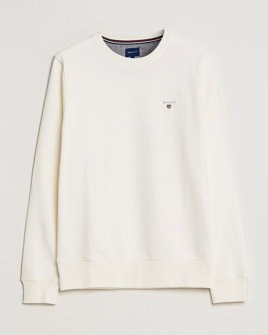 Herren | Pullover | GANT | Original Shield Logo Crew Neck Sweatshirt Eggshell