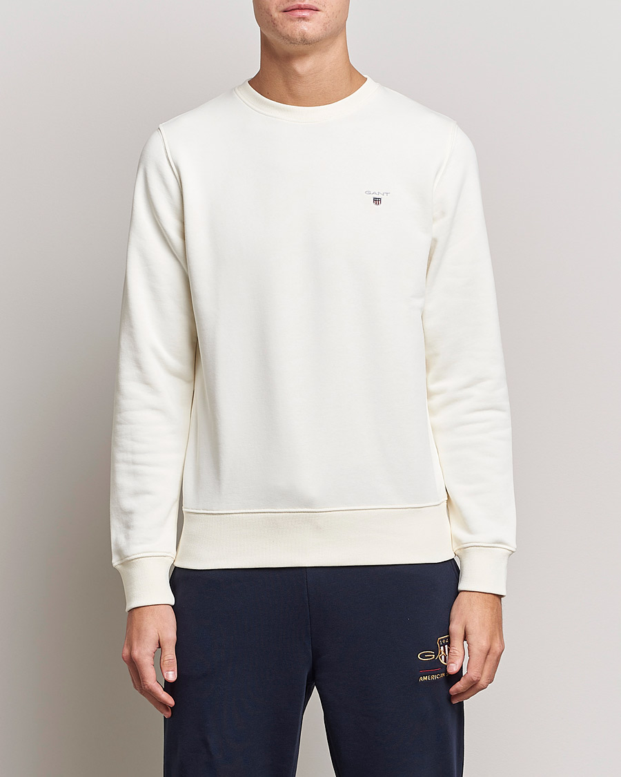 Herren | Pullover | GANT | Original Shield Logo Crew Neck Sweatshirt Eggshell