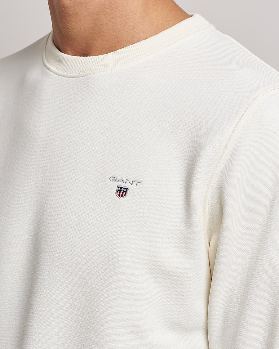 Herren | Pullover | GANT | Original Shield Logo Crew Neck Sweatshirt Eggshell