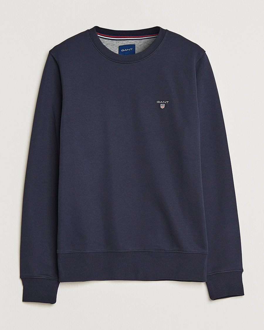 Herren | Pullover | GANT | Original Shield Logo Crew Neck Sweatshirt Evening Blue