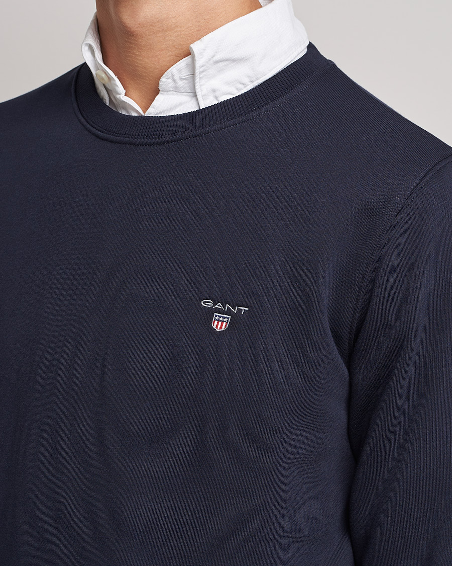 Herren | Pullover | GANT | Original Shield Logo Crew Neck Sweatshirt Evening Blue