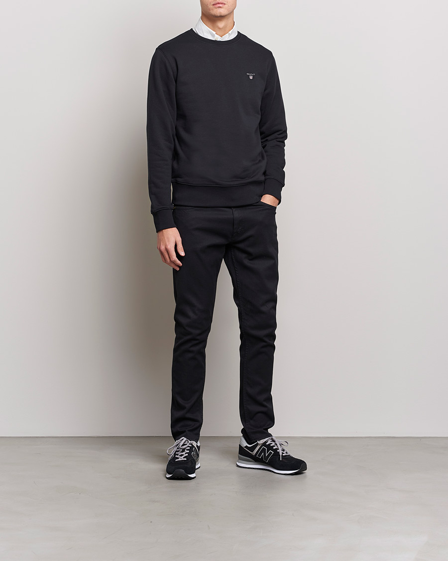 Herren | Pullover | GANT | Original Shield Logo Crew Neck Sweatshirt Black