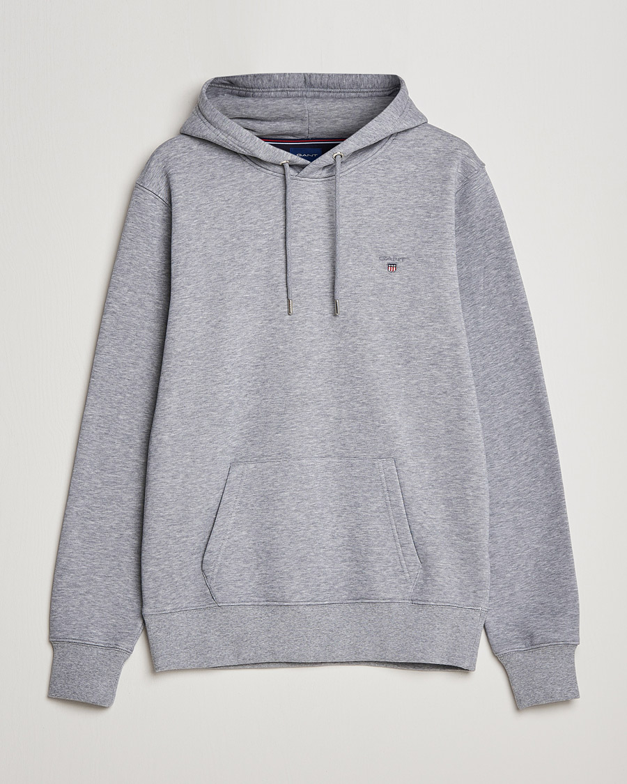 Herren | Pullover | GANT | Original Shield Logo Hoodie Grey Melange