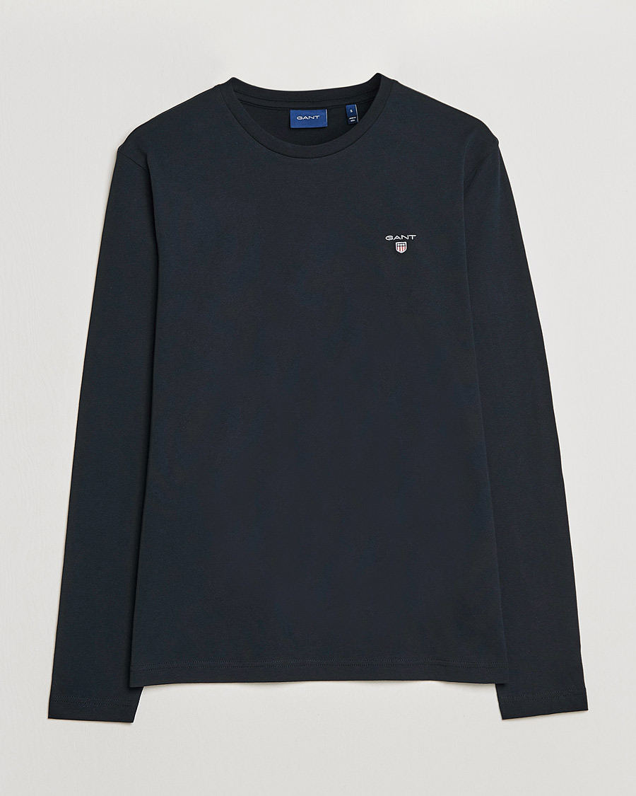 Herren | T-Shirts | GANT | The Original Long Sleeve T-shirt Black