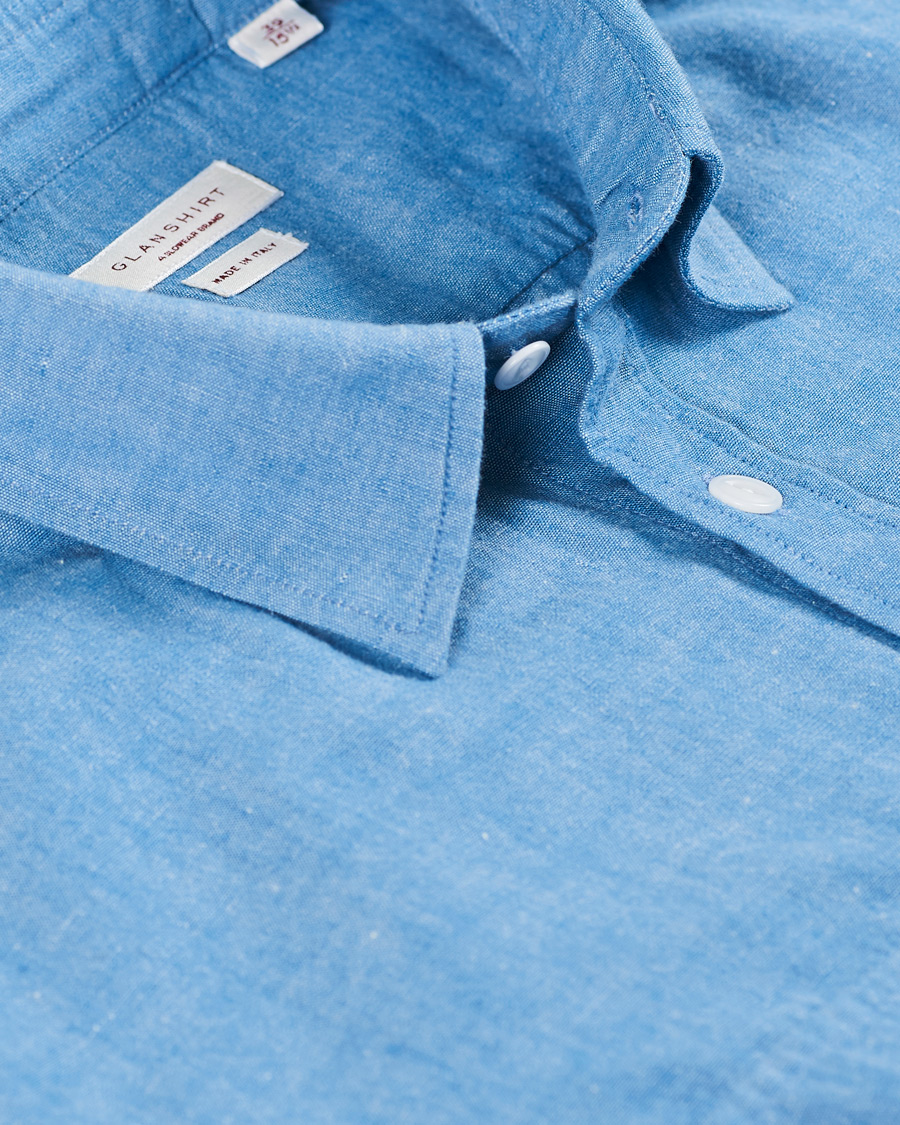 Herren | Hemden | Slowear | Winter Chambray Double Pocket Shirt Light Blue