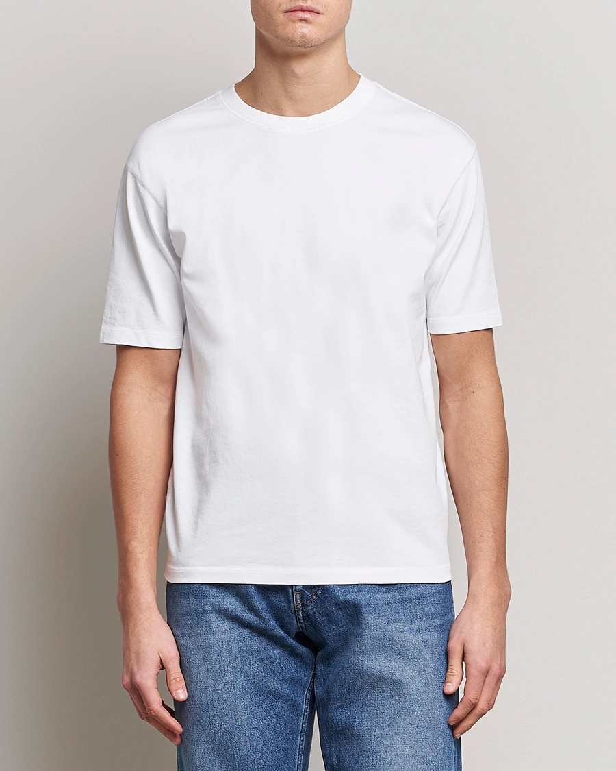 Herr | T-Shirts | Drake\'s | Short Sleeve Hiking Tee White