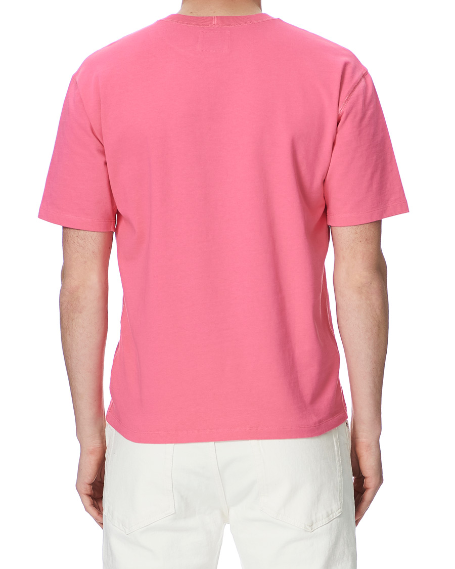 Herren | T-Shirts | Drake's | Cotton Crew Neck Hiking Tee Fuschia