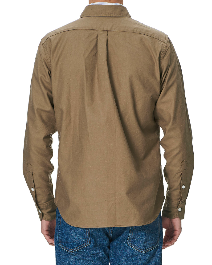 Herren | Hemden | Drake's | Two Pocket Cotton Work Shirt Khaki