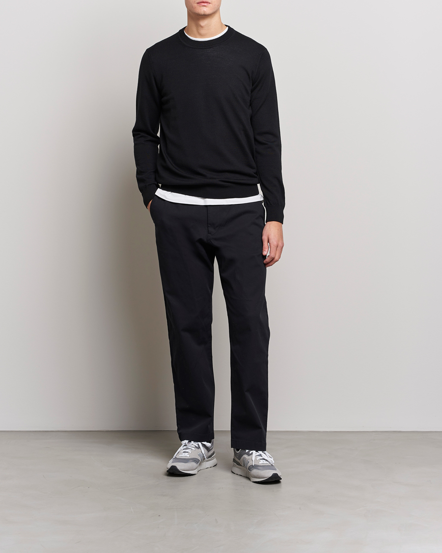 Herren | Pullover | NN07 | Ted Merino Crew Neck Pullover Black