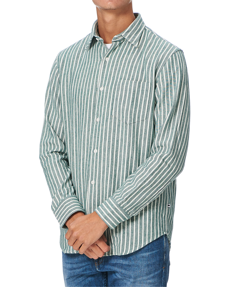 Herren | Hemden | NN07 | Errico Striped Shirt Green/White