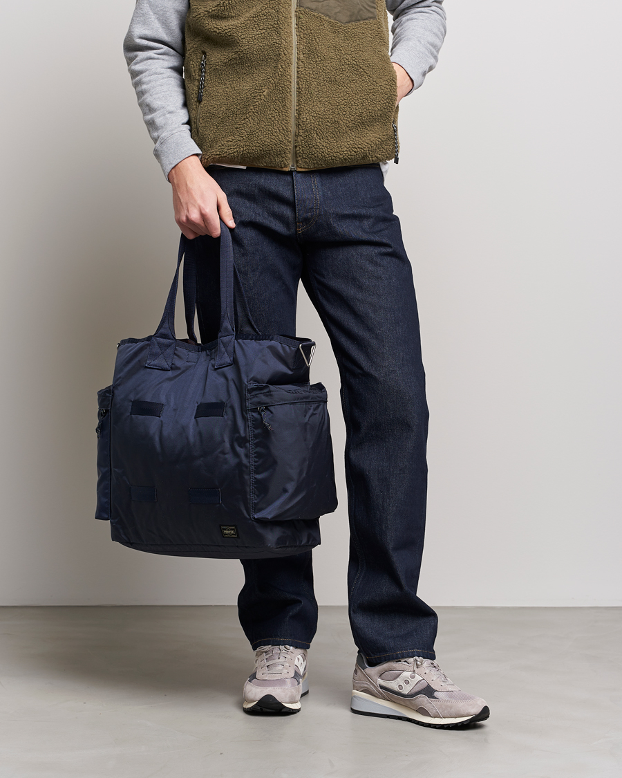 Herren | Accessoires | Porter-Yoshida & Co. | Force 2Way Tote Bag Navy Blue