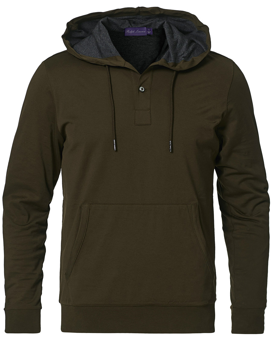 Herren | Pullover | Ralph Lauren Purple Label | Luxury Lisle Hoodie Inverness Loden