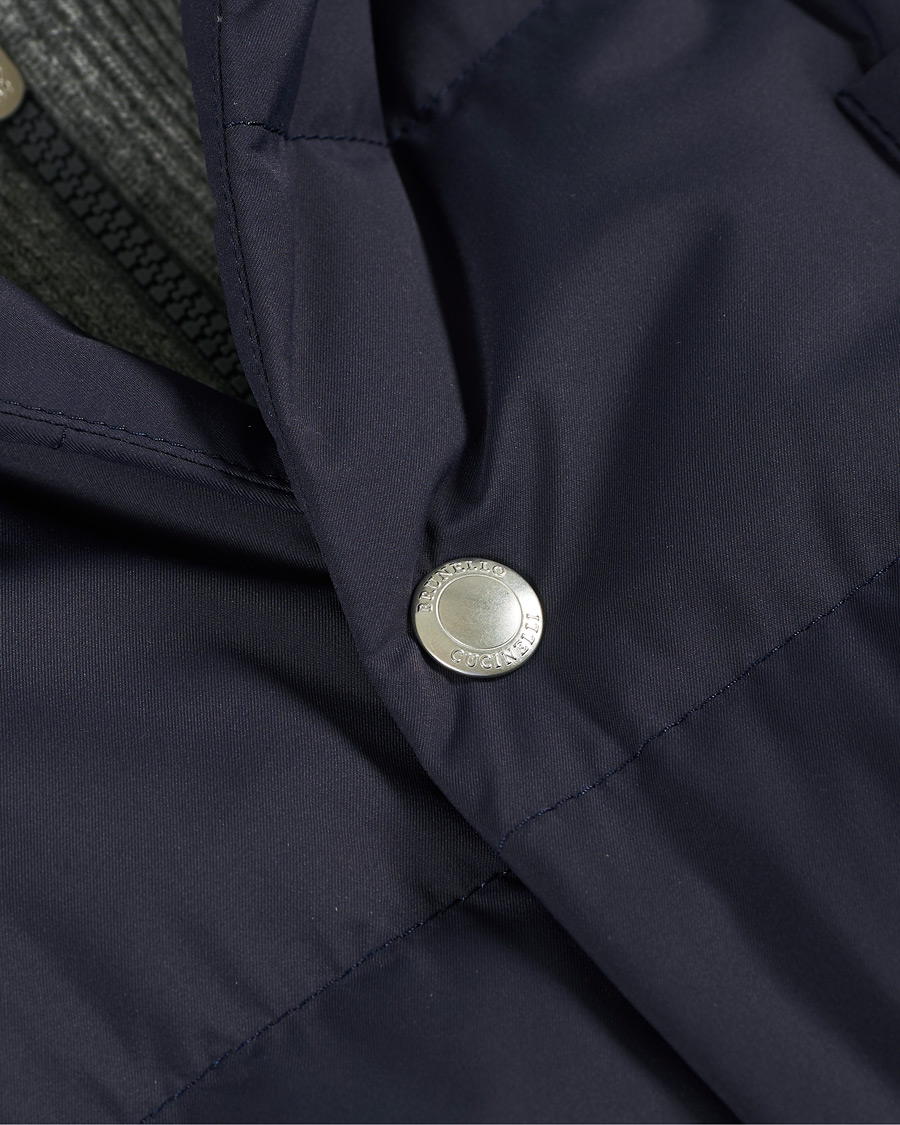 Herren | Jacken | Brunello Cucinelli | Cashmere Lined Hooded Jacket Navy