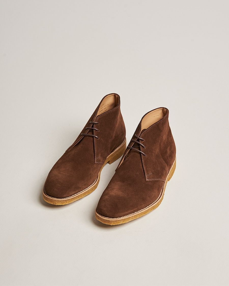 Herren | Handgefertigte Schuhe | Loake 1880 | Rivington Suede Crepe Sole Chukka Brown