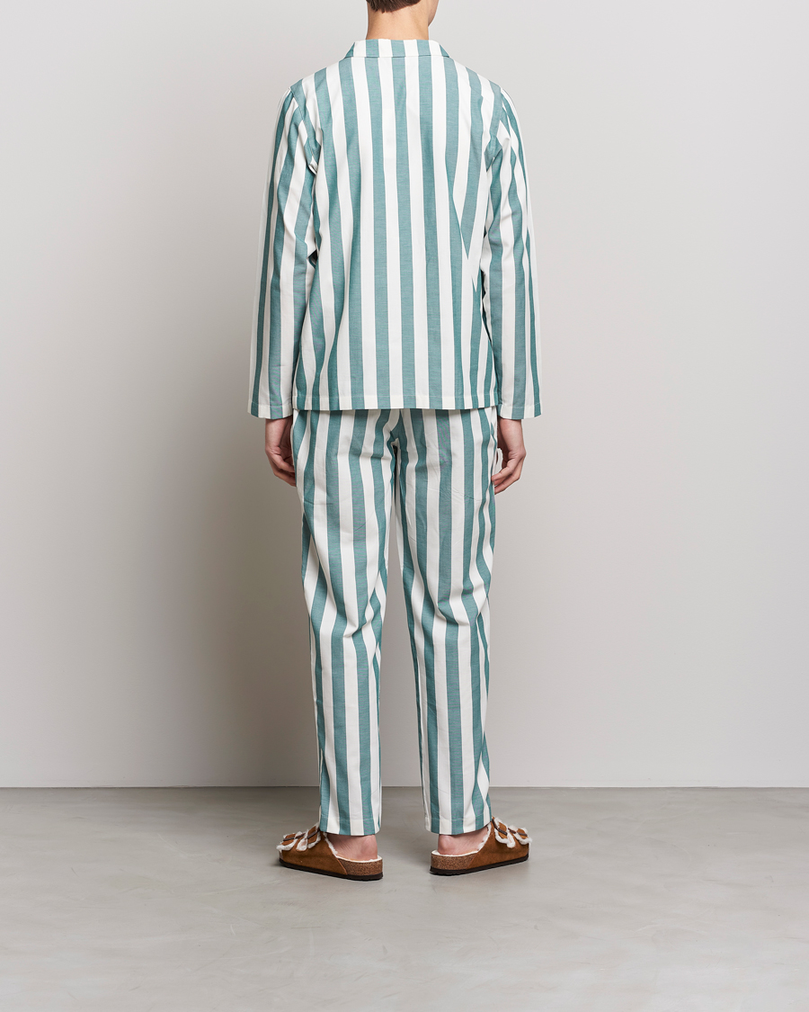 Herren | Schlafanzüge & Bademäntel | Nufferton | Uno Striped Pyjama Set Green/White
