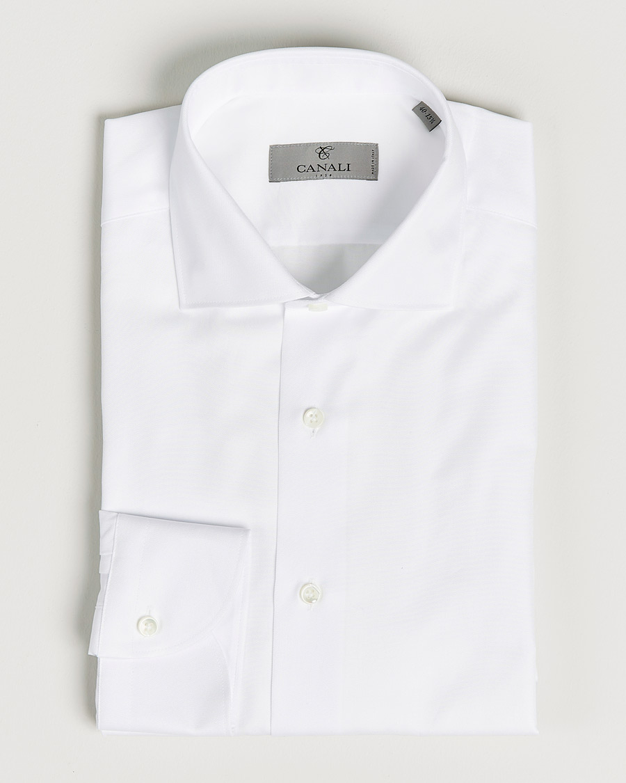 Herren | Hemden | Canali | Slim Fit Cotton Shirt White
