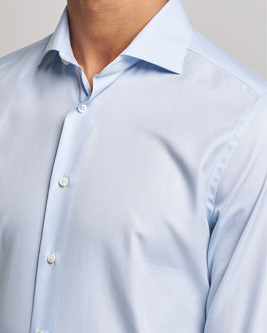 Herren | Hemden | Canali | Slim Fit Cotton Shirt Light Blue