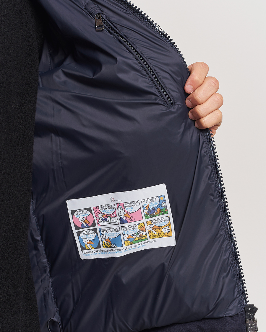 モンクレール Moncler Montgenevre Flannel Down Jacket Navy bei Care of Carl