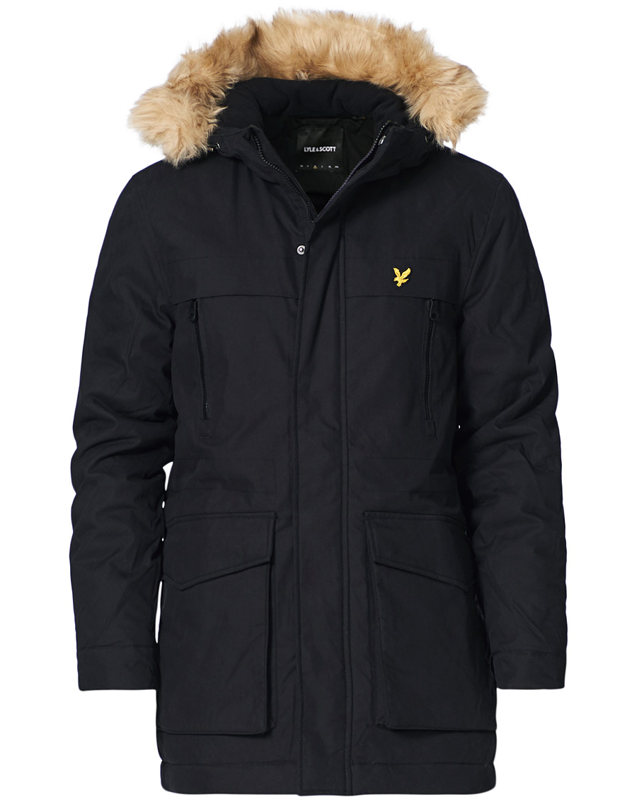 Herren | Jacken | Lyle & Scott | Winter Weight Micro Fleece Parka Black