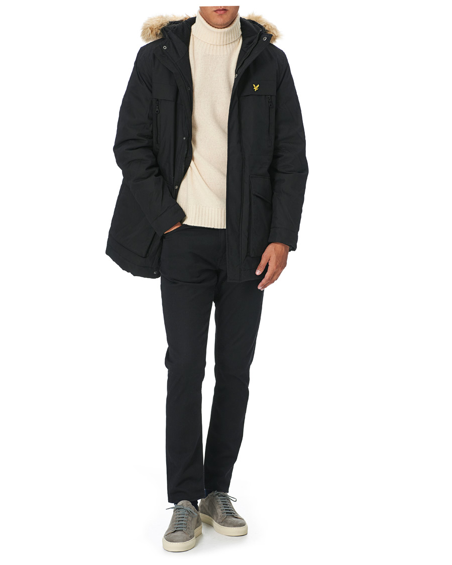 Herren | Jacken | Lyle & Scott | Winter Weight Micro Fleece Parka Black