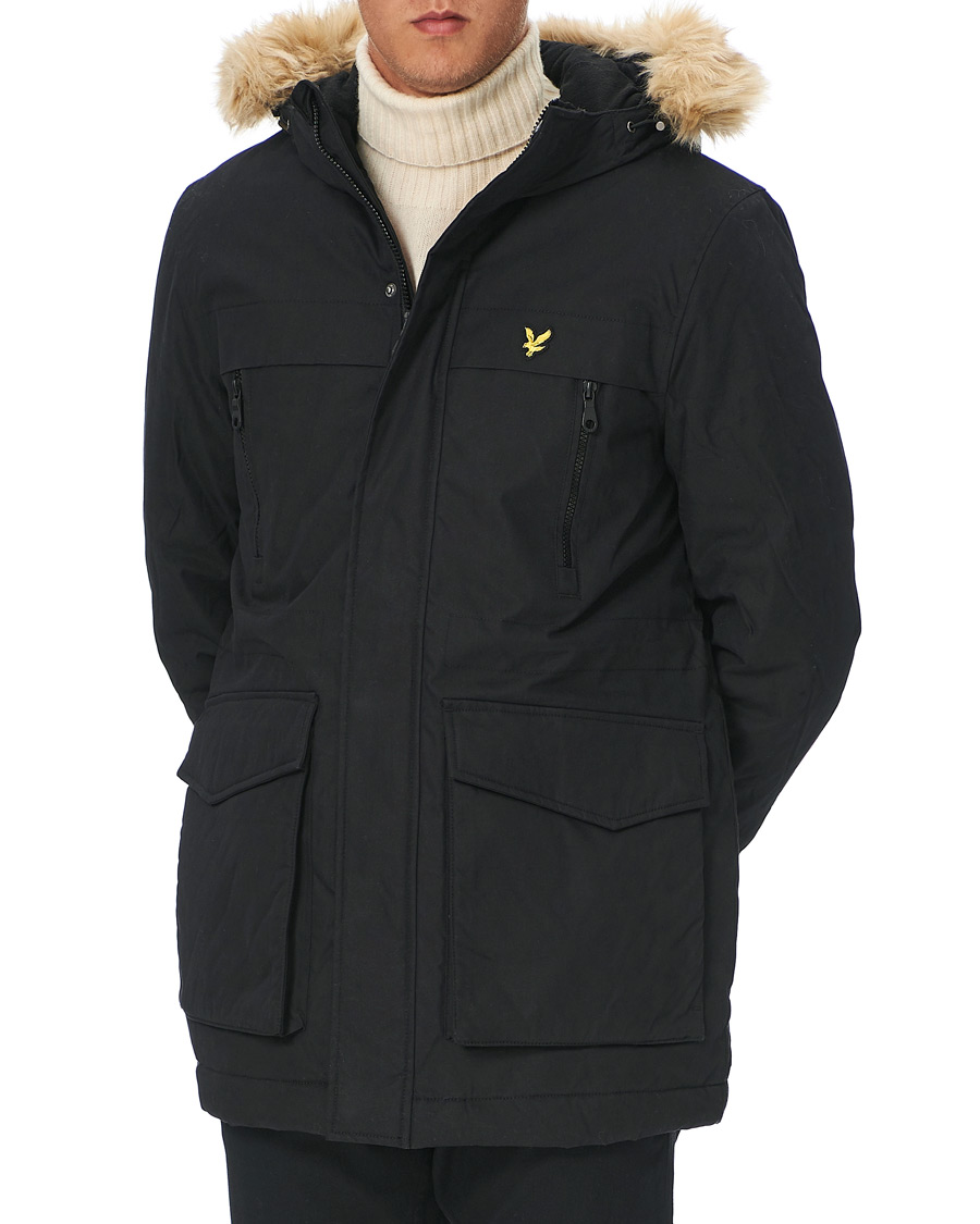 Herren | Jacken | Lyle & Scott | Winter Weight Micro Fleece Parka Black