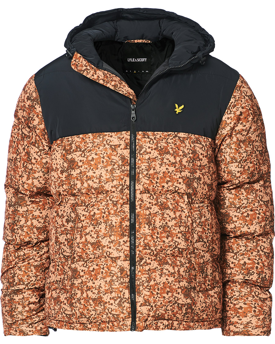 Herren | Jacken | Lyle & Scott | Earth Print Padded Jacket Jet Black