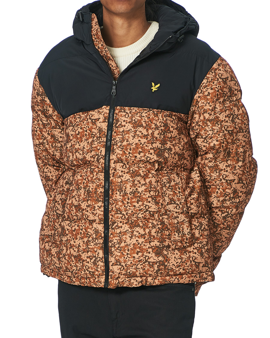 Herren | Jacken | Lyle & Scott | Earth Print Padded Jacket Jet Black