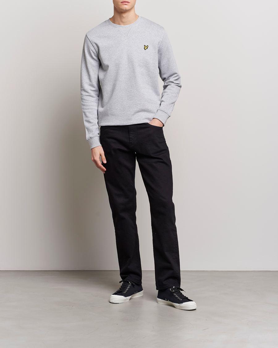 Herren | Pullover | Lyle & Scott | Crew Neck Cotton Sweatershirt Light Grey Marl