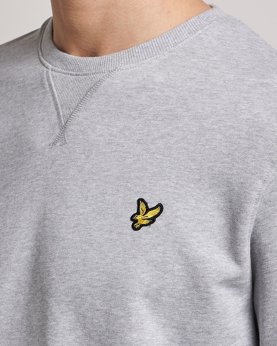 Herren | Pullover | Lyle & Scott | Crew Neck Cotton Sweatershirt Light Grey Marl