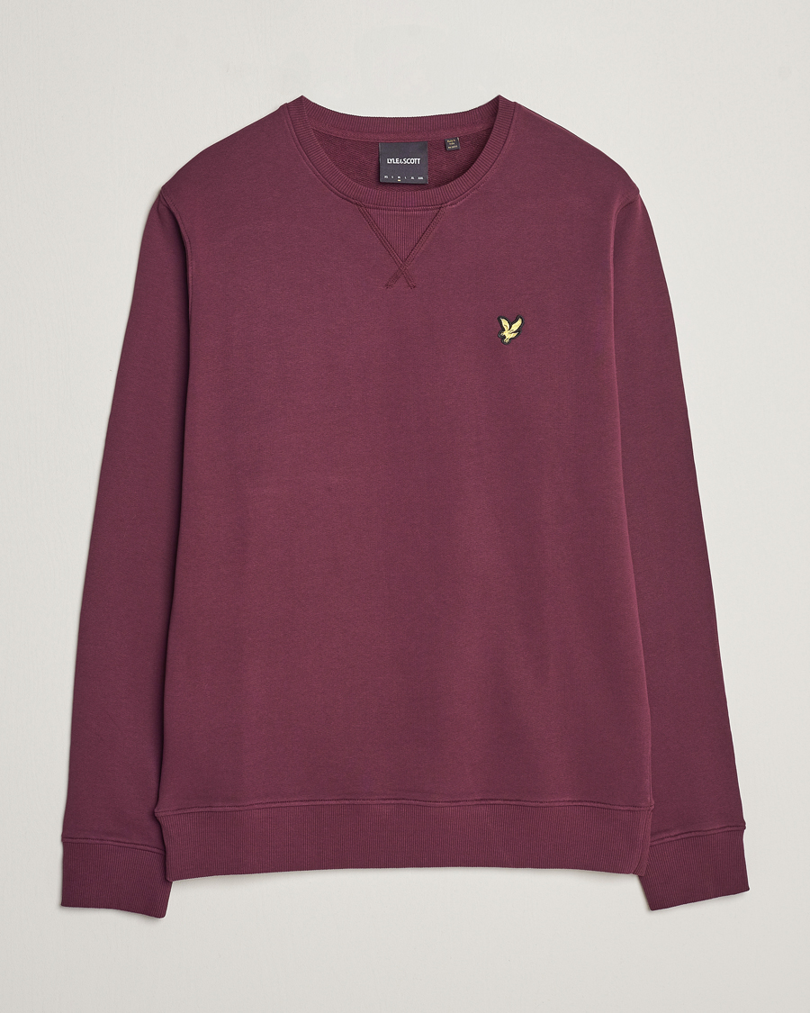 Herren | Pullover | Lyle & Scott | Organic Cotton Crew Neck Burgundy