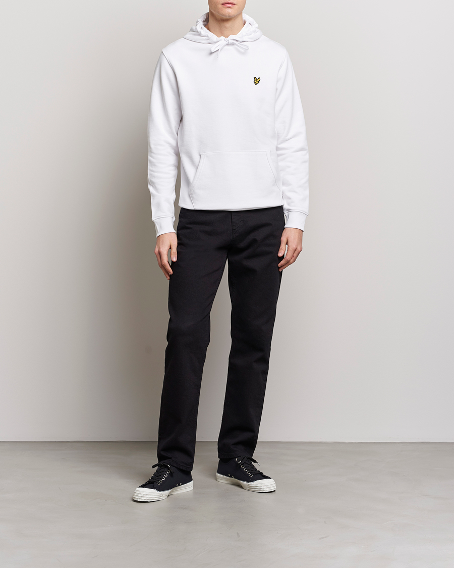 Herren | Pullover | Lyle & Scott | Pullover Organic Cotton Pullover Hoodie White