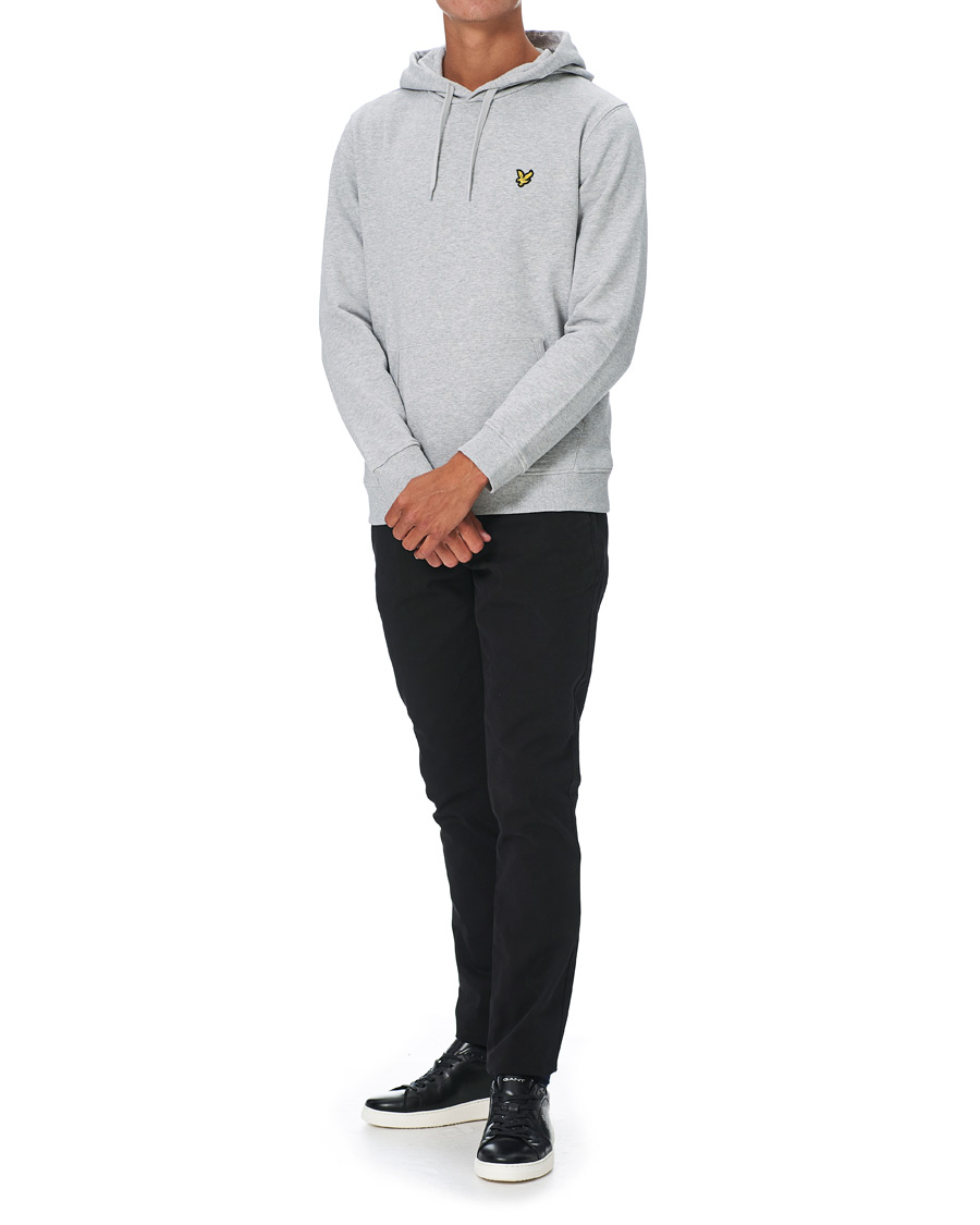 Herren | Pullover | Lyle & Scott | Organic Cotton Pullover Hoodie Light Grey Melange