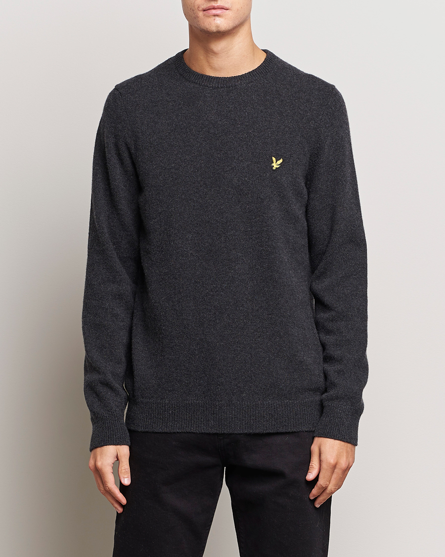 Herren | Pullover | Lyle & Scott | Lambswool Crew Neck Pullover Charcoal Marl