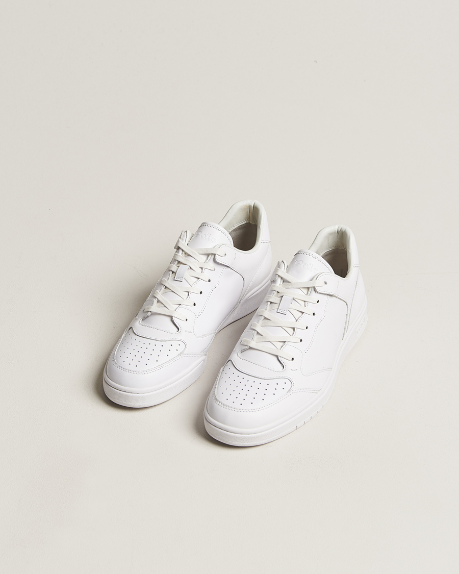 Herren | Polo Ralph Lauren Court Luxury Leather Sneaker White | Polo Ralph Lauren | Court Luxury Leather Sneaker White