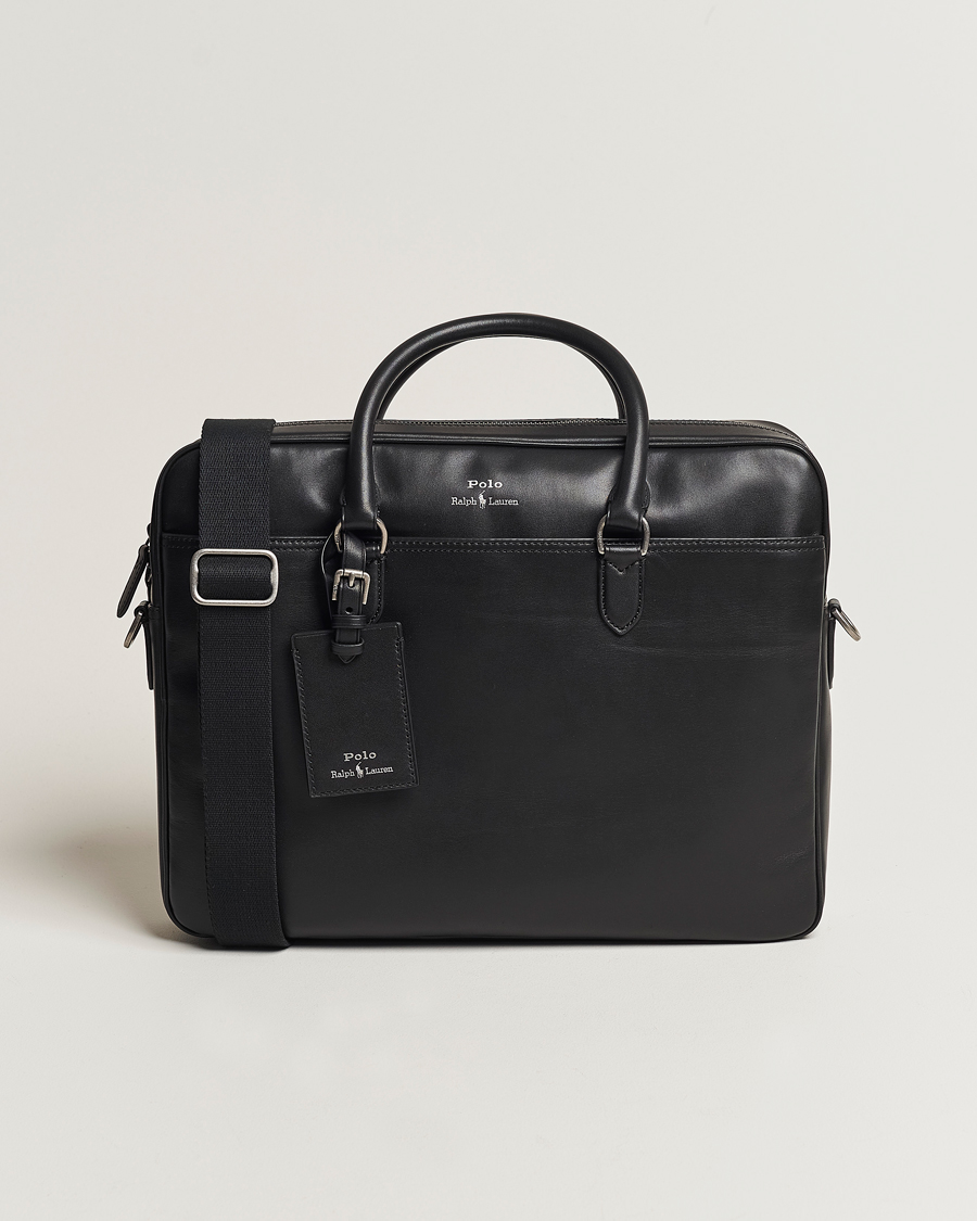 Herren | Polo Ralph Lauren Leather Briefcase Black | Polo Ralph Lauren | Leather Briefcase Black