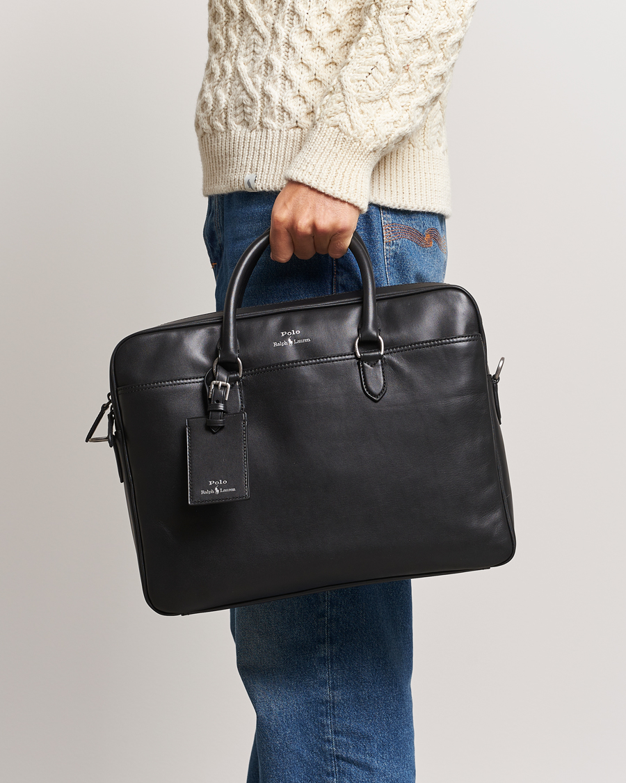 Herren | Ralph Lauren Holiday Gifting | Polo Ralph Lauren | Leather Commuter Bag Black