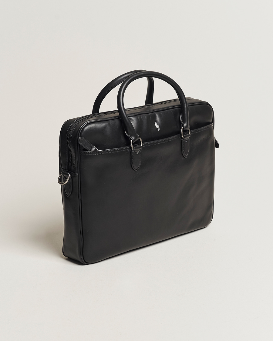 Herren | Polo Ralph Lauren Leather Briefcase Black | Polo Ralph Lauren | Leather Briefcase Black