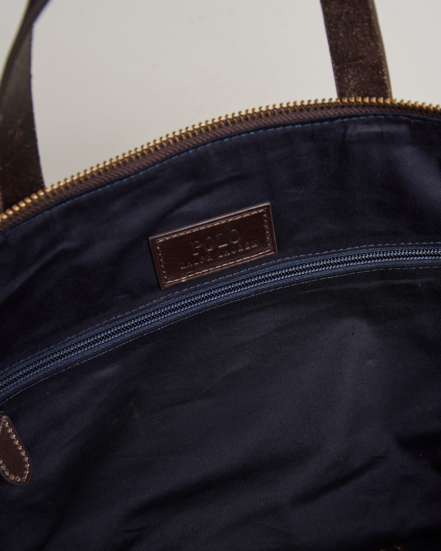 Herren | Polo Ralph Lauren Canvas/Leather Dufflebag Aviator Navy/Brown | Polo Ralph Lauren | Canvas/Leather Dufflebag Aviator Navy/Brown