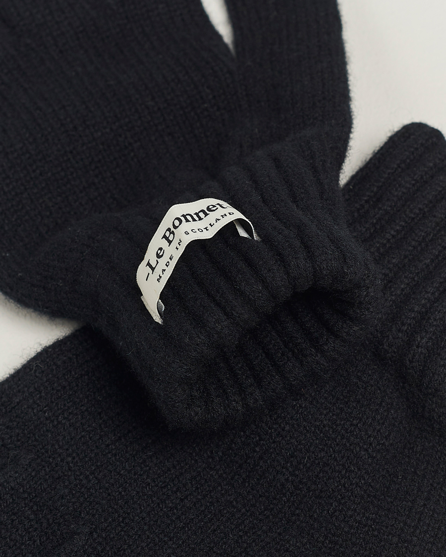 Herren | Kategorie | Le Bonnet | Merino Wool Gloves Onyx