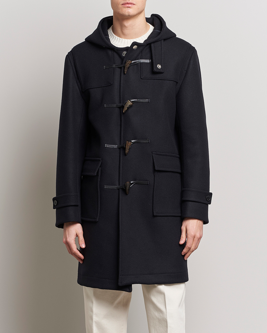 Herren | Jacken | Mackintosh | Weir Wool Hooded Duffle Navy