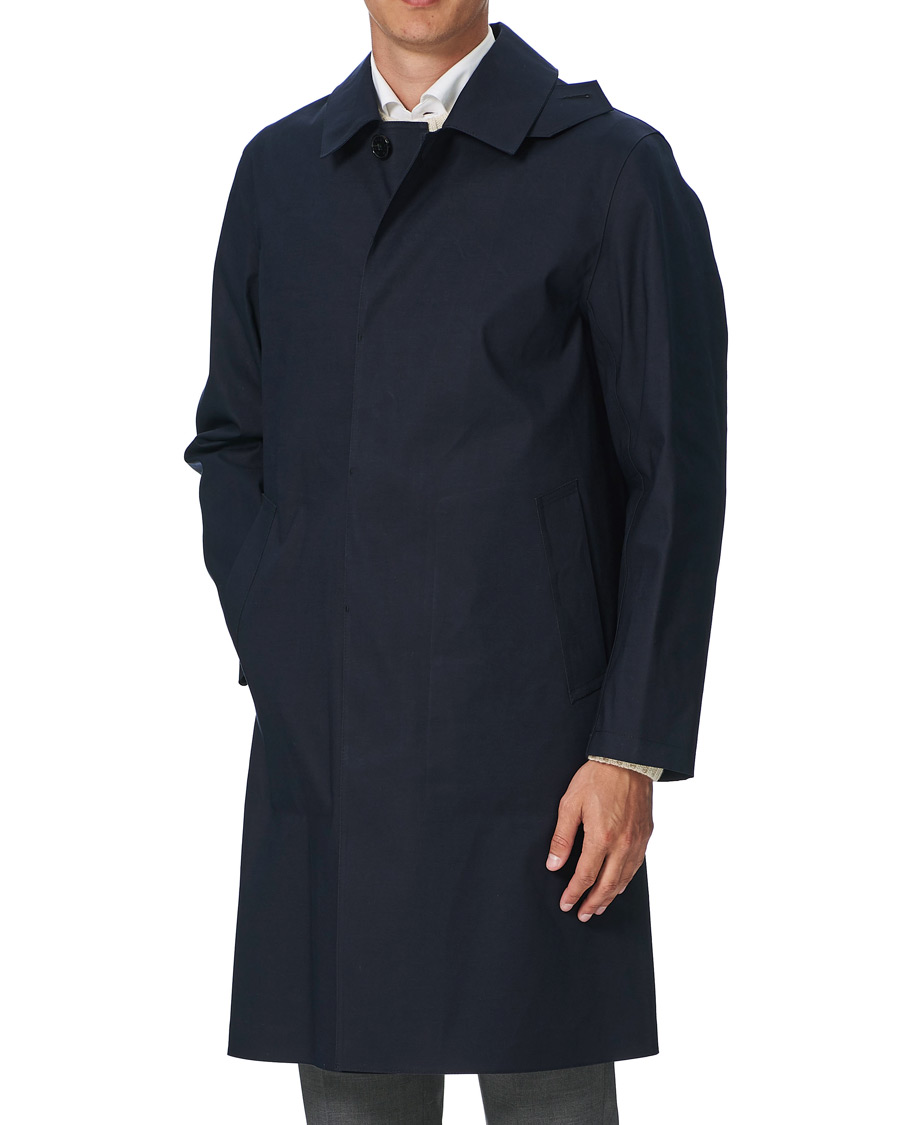 Herren | Jacken | Mackintosh | Oxford Bonded Cotton Coat Navy