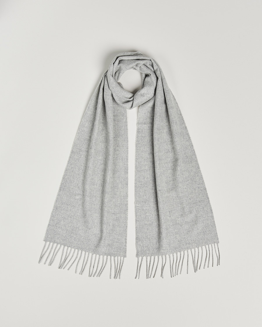 Herren | Johnstons of Elgin Cashmere Scarf Silver Grey | Johnstons of Elgin | Cashmere Scarf Silver Grey