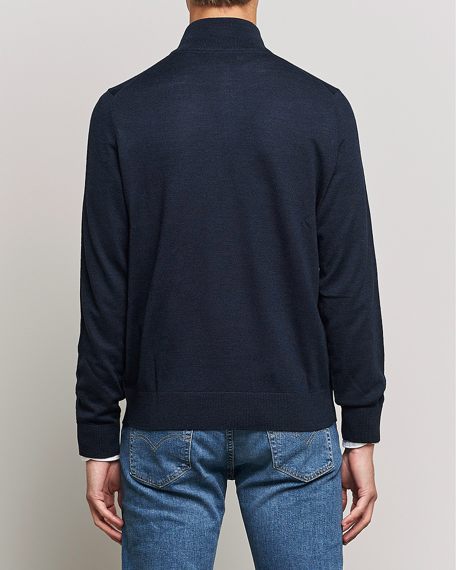 Herren | Pullover | Morris | Merino Zip Cardigan Navy