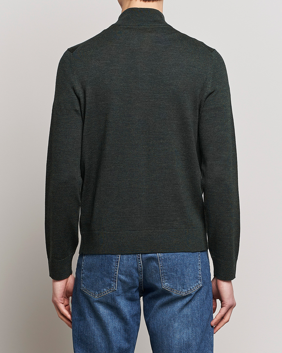 Herren | Pullover | Morris | Merino Full Zip Cardigan Olive