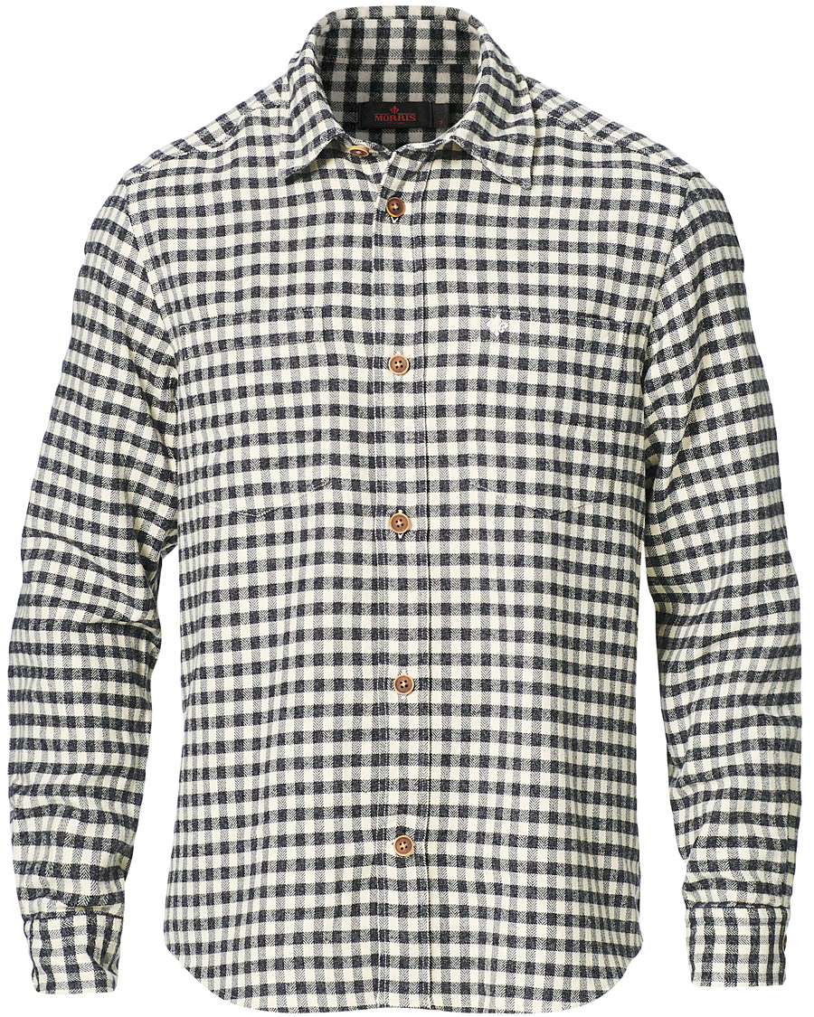 Herren | Hemden | Morris | Winfell Check Overshirt Black/White