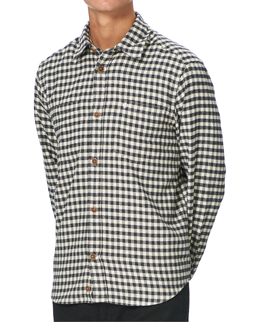Herren | Hemden | Morris | Winfell Check Overshirt Black/White