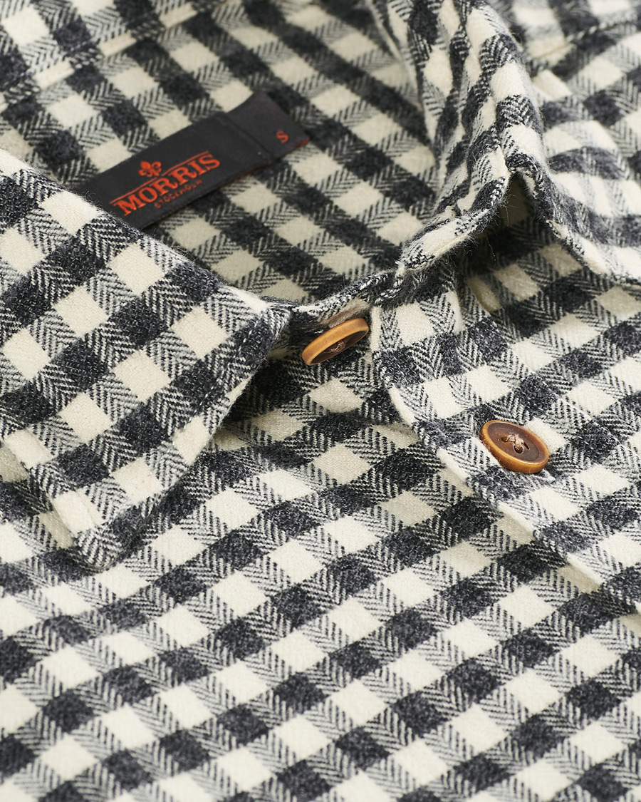 Herren | Hemden | Morris | Winfell Check Overshirt Black/White