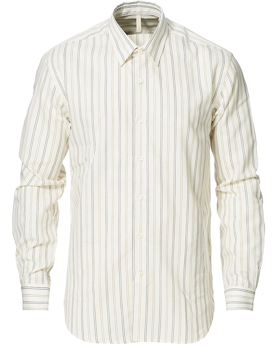 Herren | Hemden | Sunflower | Dan Striped Cotton Shirt Off White