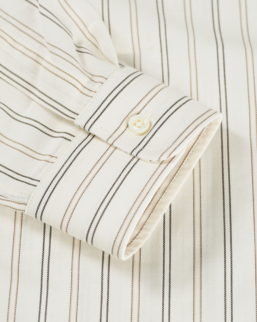 Herren | Hemden | Sunflower | Dan Striped Cotton Shirt Off White