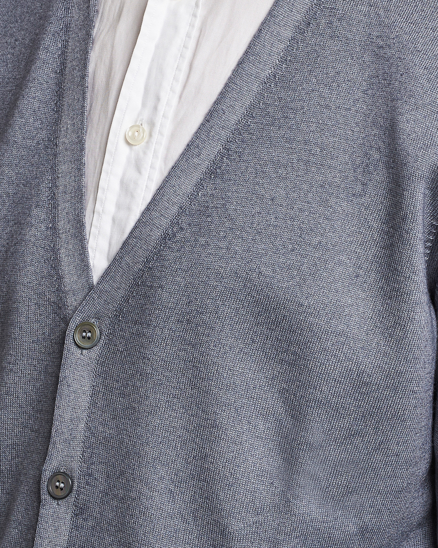 Herren | Pullover | Gran Sasso | Vintage Merino Fashion Fit Cardigan Light Grey
